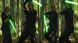 Luke Skywalker lightsaber training practice scene - The Book of Boba Fett Episode 6