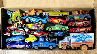 Looking for Disney Pixar Cars on the Road: Lightning McQueen, Sally, Tow Mater, Jackson Storm, Guido