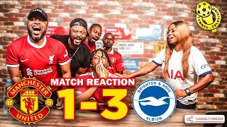 Manchester United 1-3 Brighton | Fan Reactions |  Welbeck Gross Pedro Hannibal