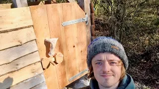 Off Grid Solar Shower And Compost Toilet Part 7 Homemade Doors And Latches