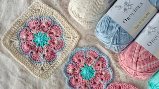 Granny Flor Africana a Crochet Paso a Paso