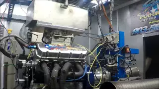 598 CUBIC INCH BIG BLOCK CHEVY HEAD HUNTER ENGINE BUILT BY SUNSET PERFORMANCE ENGINES ON THE DYNO