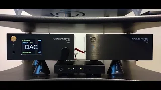 Gold Note DS-10 Steaming DAC with PSU-10 EVO Power Supply and Gold Note IS-1000 Integrated Amplifier
