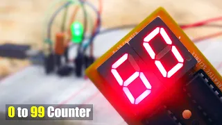 Simple 2 Digit 7 Segment Display 0-99 Counter