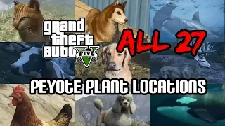 GTA 5 - ALL 27 Peyote Plant Locations 50min video [PS4 / Xbox One]