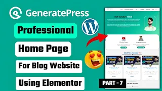 WordPress Blog Homepage Design 2023 | GeneratePress Theme Customization | GP Tutorial in Hindi