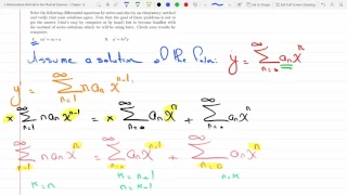 Solving First Order Differential Equation using Series Method Solution P 12-1-1