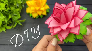 🔥 EASY Paper flowers DIY Цветы из бумаги Поделки из бумаги