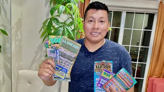 Jugando raspaditos de la lotería de Nueva York 🗽  aver cuánto ganamos !