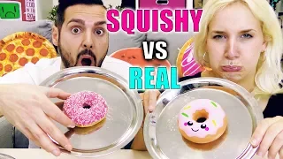 SQUISHY FOOD vs REAL FOOD 2! Kaan vs Nina - Echtes Essen gegen Spielzeug!