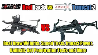 80lb Pistol Crossbow Tests - Redback VS Tomcat 2