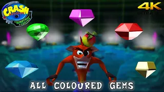 Crash Bandicoot The Wrath of Cortex 'All Coloured Gems' Walkthrough (4K)