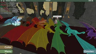 WE DID A RAINWING COLOR-CHANGING SHOW!! | Wings of Fire Roblox