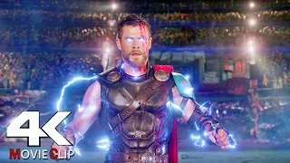 Thor Vs Hulk - Fight Scene [Hindi] - Thor Ragnarok (2017) Movie CLIP 4K