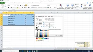 Урок 3  Форматирование ячеек в Excel