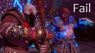 Thor vs Kratos | QTE Fails | God Of War Ragnarok PS5