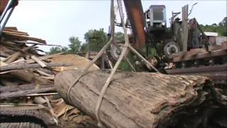 Sawing Deadhead Cypress Triple Table Tops At Cross Sawmill