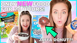 I Only Ate 'NEW' Food For 24 Hours !