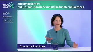 Spitzengespräch mit Grünen-Kanzlerkandidatin Annalena Baerbock