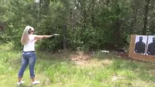 SOUTHERN Texas blonde shoots 357 magnum Smith and Wesson Teri LaFaye/ The Pistol Poet
