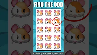 Find the odd emoji out #81 #shorts #howgoodareyoureyes #puzzlegame #spotthedifference #emojichalleng