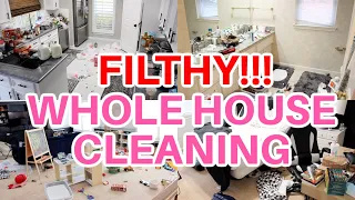 *FILTHY* EXTREME WHOLE HOUSE CLEAN WITH ME! ALL DAY CLEANING MOTIVATION! CLEANING ROUTINE 2021! SAHM