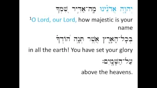 Psalm 8 sung in Hebrew