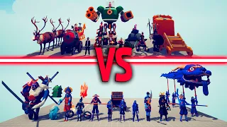 MEGA DYNASTY TEAM vs MEGA HOLIDAY - Totally Accurate Battle Simulator | TABS