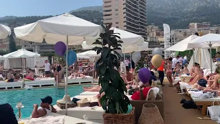 Nikki Beach party on the rooftop of Fairmont Hotel Monte Carlo