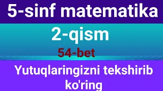 5-sinf matematika javoblari yutuqlaringizni tekshirib ko'ring JAVOBLARI, onlayn dars