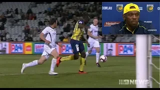 Usain Bolt Scores 2 Goals in Professional Football Debut (2018)