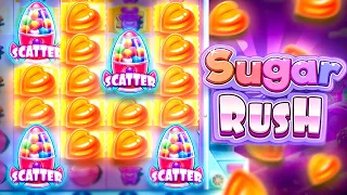 SUGAR RUSH RETRIGGERED WITH 4 SCATTERS... LAST SPIN SAVE!? (Bonus Buys)