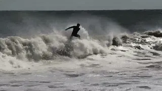 Surfing Lido Beach Big Waves part 7