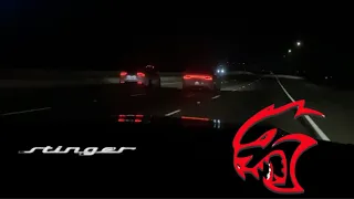 Kia Stinger VS Hellcat Roll race. MUST WATCH!!!