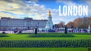 London Walking Tour Buckingham Palace St James Park | Queen Elizabeth II | King Charles III | 4K HDR