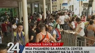 24 Oras: Mga pasahero sa Araneta Center Bus Terminal, umabot na sa 8,000-9,000