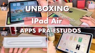 UNBOXING IPAD AIR 4ª GERAÇÃO + MELHORES APPS PRA ESTUDANTES