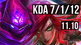 MALZAHAR vs KATARINA (MID) | 3.8M mastery, 7/1/12, 2000+ games, Dominating | BR Master | v11.10