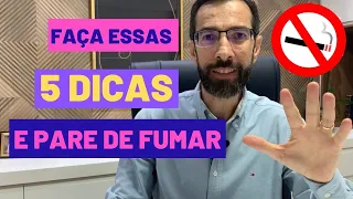 Como PARAR de FUMAR - 5 DICAS