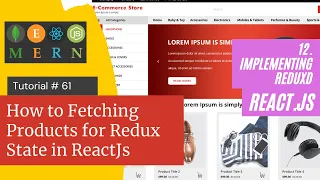 React js Tutorial # 61| How to Fetching Products for Redux State in ReactJs |E-Commerce site