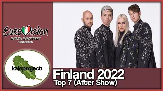 Finland ESC Selection (Uuden Musiikin Kilpailu) 2022 Top 7 With Comments (After Show)