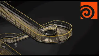 Procedural SciFi Staircase - Nathan Visualization