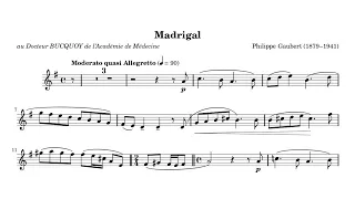 Philippe Gaubert – Madrigal ♩= 80 (Moderate) Piano Accompaniment with metronome