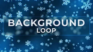 NEW 2022 ❄ 4K Snowflakes Falling Looping Animation Blue Background - Footage - Screensaver