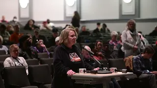 Gina Hastings speaks at Jackson School Board meeting against Kesha Hamilton 'whiteness' remarks