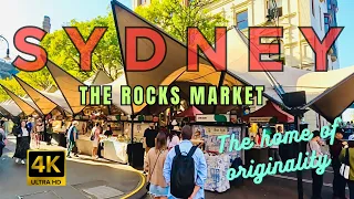 [4K] WALKING THE ROCKS MARKETS, SYDNEY AUSTRALIA 🇦🇺