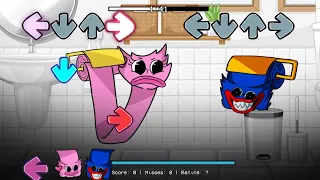 Huggy Wuggy Vs Kissy Missy (Toilet Paper Mod Characters) // Playtime // FNF New Mod x Poppy Playtime