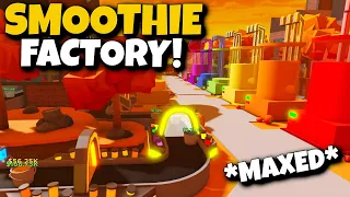 Building My MAXED Smoothie Factory To REBIRTH! Smoothie Factory Tycoon Roblox