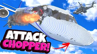 ATTACK Helicopters Chase Me & Cause a Plane Crash?! (Teardown Mods)