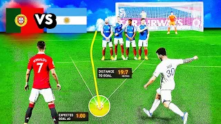 MESSI vs RONALDO 😱 FREE KICK CHALLENGE 💥🥶